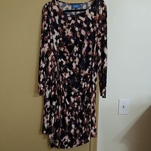 Simply Vera, Vera Wang, Print dress XL, mock wrap